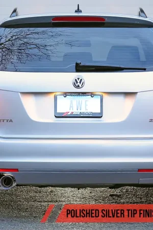 Luxury AWE Tuning Mk5 Jetta Mk6 Sportwagen 2.5L Track Edition Exhaust - Polished Silver Tips