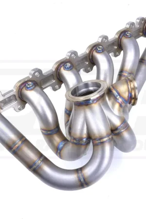 Platinum Racing Products Nissan TB48 Stainless Steel Turbo Manifold T4 Flange with twin 45MM wagtegate flange's Handmade