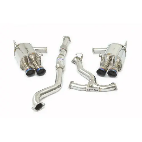 Invidia Q300 Turbo Back Exhaust w/Ti Straight Cut Tips (WRX VA 15-21) Manual Worldwide Shipping