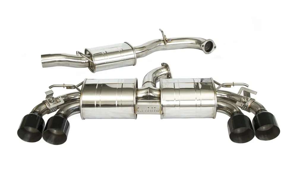 Hot Deal Invidia R400 Signature Edition Valved Turbo Back Exhaust with Round Black Tips (Golf R 17-20)