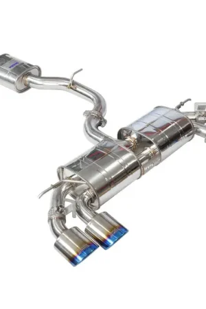 Original Invidia R400 Valved Turbo Back Exhaust with Oval Ti Tips (Golf R 13-17)