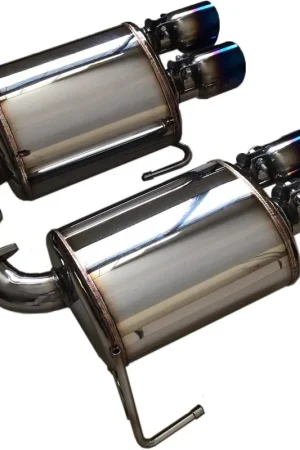 Money Back Guarantee AVO Rear Muffler Kit with Dual Exit Exhaust Tips (Impreza 10-14)