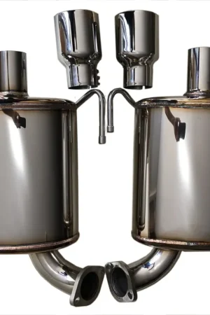 AVO Rear Muffler Kit with Single Exit 4" Exhaust Tips (Liberty 04-09/Outback 05-09) Budget