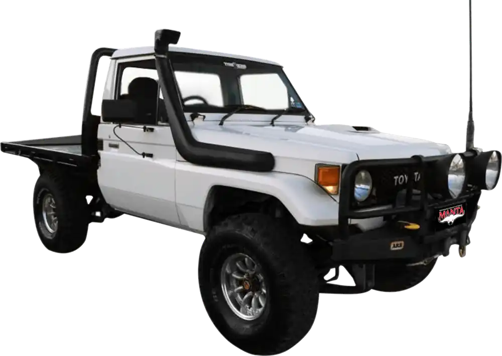 Manta Performance Single 2.5in Extractors Back Stainless Steel - Quiet (Landcruiser FJ75 84-99) New Arrival