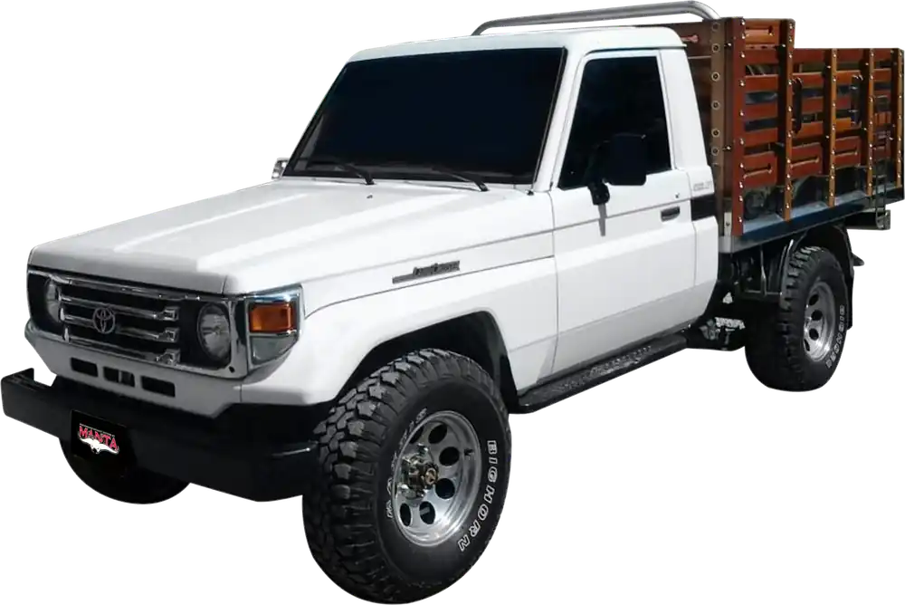 Top Pick Manta Performance Single 2.5in Full System with Extractors Aluminised Steel - Medium (Landcruiser FZJ79 90+)