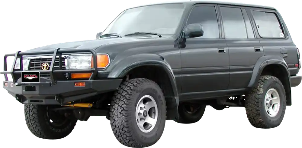 Manta Performance Single 2.5in Full System with Extractors Aluminised Steel - Medium (Landcruiser FZJ80 80-90) Warranty Included