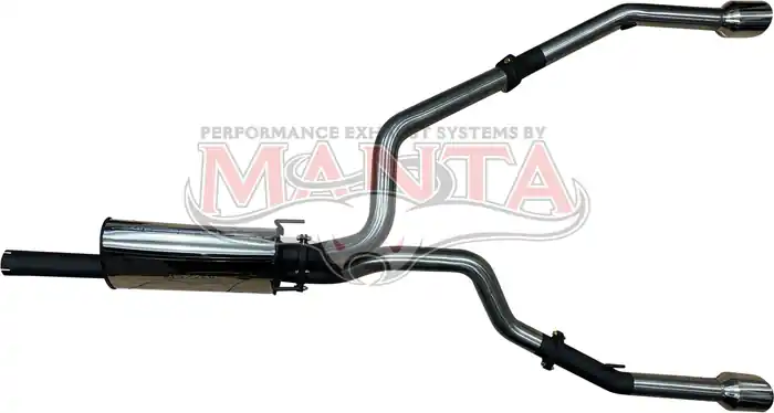 Professional Grade Manta Performance Single 3in into Dual Factory Cat Back Exhaust with 5in Chrome Tips (Ram 1500 DS 09-18) - Chrome