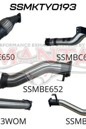 Direct From Manufacturer Manta Performance Single 4in Turbo Back with Cat - without Muffler (Landcruiser VDJ79 16+)