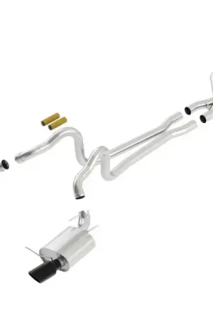 Price Cut Borla Exhaust Single Split Rear Exit Atak Black Chrome CB Exhaust (Mustang GT 13-14/Boss 302 13-14)