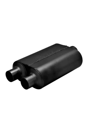 New Release Flowmaster Super 40 Series Chambered Muffler Super 40 Stainless Steel - 3.00 Center In / 2.50 Dual Out - Aggressive Sound