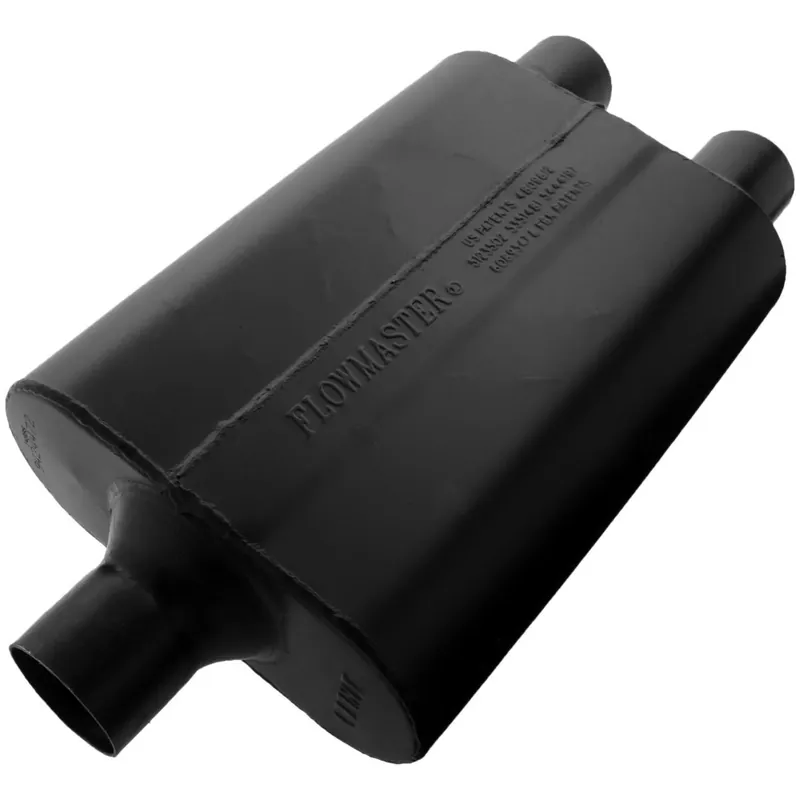 Trusted Brand Flowmaster Super 44 Series Chambered Muffler Super 44 - 2.25 Center In / 2.25 Dual Out - Aggressive Sound