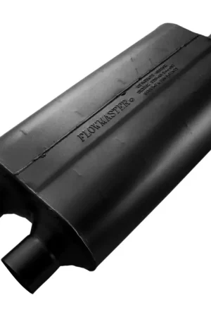 Fast Shipping Flowmaster Super 50 Series Chambered Muffler Super 50 - 2.25 Dual In / 3.00 Center Out - Mild Sound