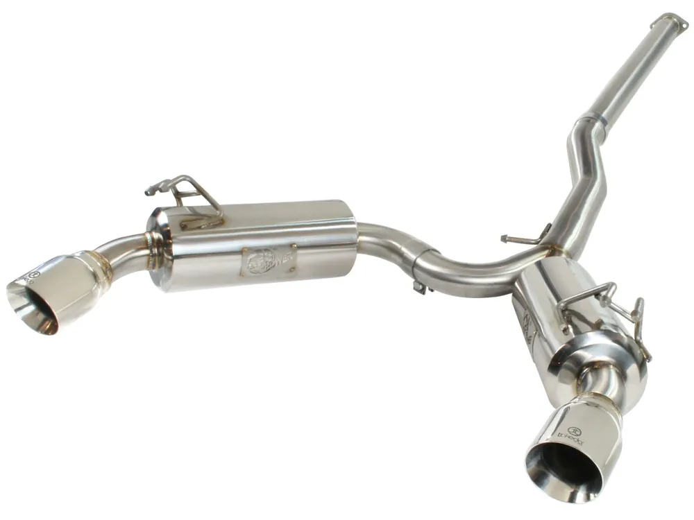 Limited Edition aFe Takeda 3" to 2-1/2" 304 Stainless Steel Cat-Back Exhaust System (EVO X 08-15) Black Tips