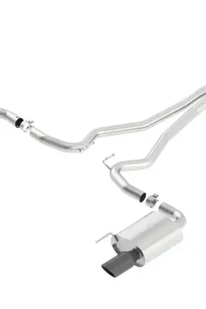 Borla Exhaust Touring Cat-Back 2.5in Pipe Black 4in Tip (Mustang GT 15-17) Direct From Factory