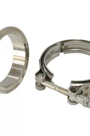 Aeroflow 3.23" Turbine Outlet Flange and V-Band - Stainless Steel Best Seller