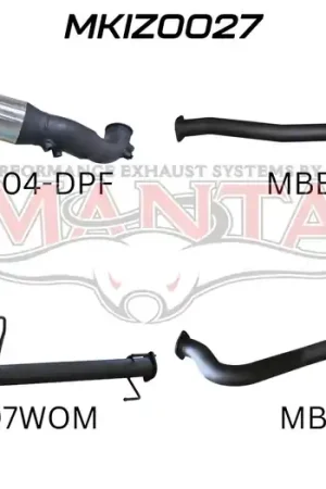 Viral Manta Performance Turbo Back with Cat & without Muffler (D-Max 17+)