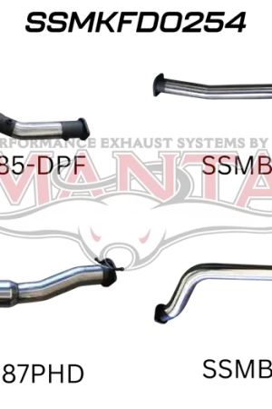 Manta Performance Turbo Back with Cat - Hotdog (Ranger PX2 15-18) Price Cut