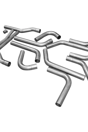 Brand New Flowmaster U-Fit Dual Exhaust Kit 16 pc. Universal Dual Exhaust Tubing Kit - 2.50-inch Mandrel-bent Aluminized Steel Tubing.