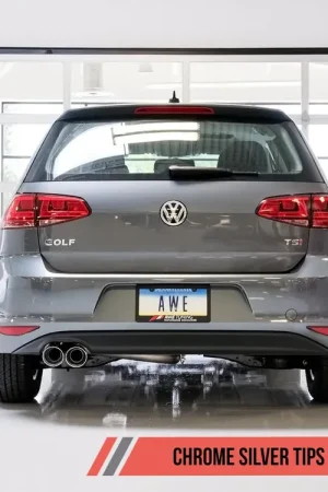 Bulk Order AWE Tuning VW MK7 Golf 1.8T Track Edition Exhaust w/Chrome Silver Tips (90mm)