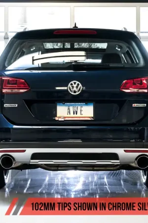 AWE Tuning VW MK7 Golf Alltrack/Sportwagen 4Motion Track Edition Exhaust - Polished Silver Tips Shop Now