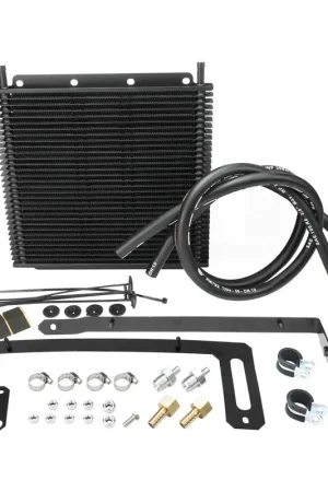 Proflow Transmission Oil Cooler Kit For Ford Falcon BA/BF 2002-2005 280 x 255 x 19mm 3/8'' Barb Black Powdercoated Sale