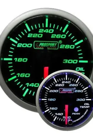 ProSport 52mm 'Premium' Oil Temperature Gauge - Green/White - Fahrenheit Exclusive Offer