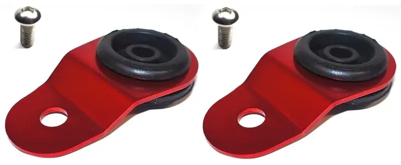 Torque Solution Radiator Mount Combo with Inserts (Evo 7-9) Red Original