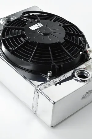 CSF Radiators 2-Row 3.5" King Cooler Drag Radiator w/9" Spal Fan Black - Universal - Black Original