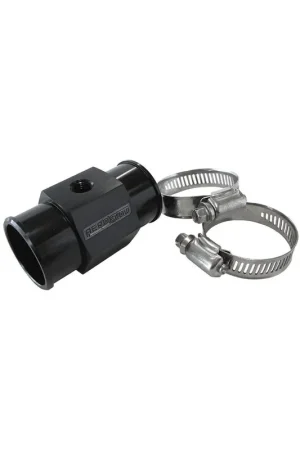 Discount Aeroflow Radiator Hose Temperature Sender Adapter 1.25" O.D With 1/8" NPT Gauge Port - Black