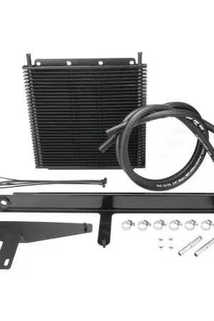 Proflow Transmission Oil Cooler Kit For Holden Commodore VE V6 & V8 280 x 255 x 19mm 3/8'' Barb Black Powdercoated Fan Favorite