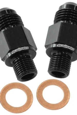 Must Have Aeroflow 1/8" to -6AN Transmission Cooler Adapter - Pair (Ford C4)