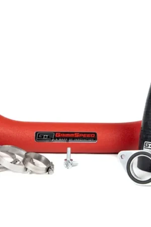 Buy Direct Grimmspeed Red Aluminum Charge Pipe Kit for Top Mount Intercoolers(WRX 15-21)