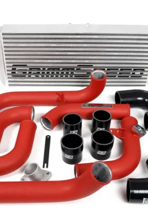 Grimmspeed Front Mount Intercooler Kit Black Core / Red Pipe (WRX 08-14) Grab Now