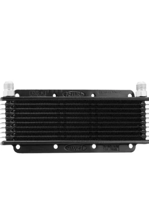 Budget PWR Trans Oil Cooler & Diff Cooler - 280 x 80 x 19mm -8 AN fittings Black Powder Coat
