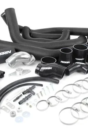 Perrin Front Mount Intercooler Boost Tube Kit Only (WRX 08-14) Black Piping Limited Edition