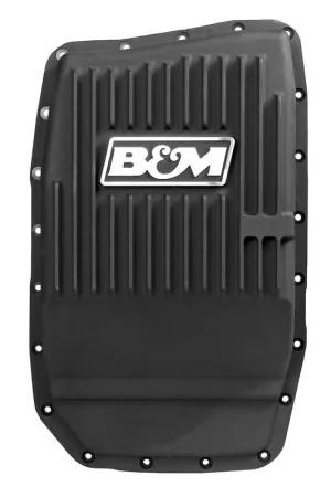 Hot Deal B&M Hi-Tek Deep Transmission Pan - Black Aluminum Fits 2009-2021 Ford F-150 with 6R80 transmission & 2017-2021 Ford F-250 trucks with 6R100 transmission.
