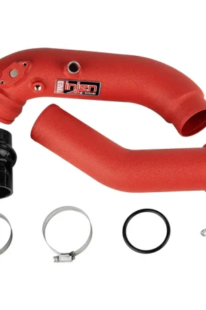 Crafted Injen 16-20 BMW L6-3.0L/ Turbo/ Twin Turbo/L4-2.0L/ L6-2.5L Wrinkle Red Turbo SES Intercooler Pipes