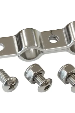 Aeroflow 4.76mm Dual Hard Line Clamp w/Bracket - Stainless - Single Price Drop