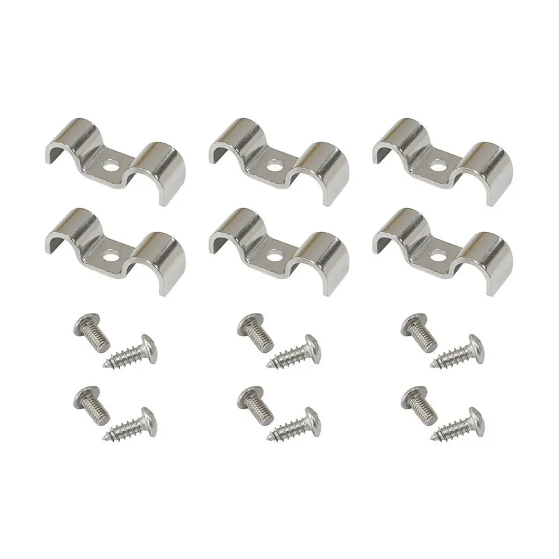 Worldwide Shipping Aeroflow 5/16" and 3/8" Dual Hard Line Clamps - Stainless Steel - 6 Pack