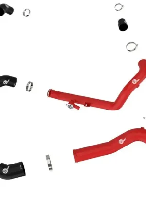 aFe aFe 20-23 Ford Explorer ST V6 3.0L (tt) BladeRunner Aluminum Hot and Cold Charge Pipe Kit - Red Fast Shipping