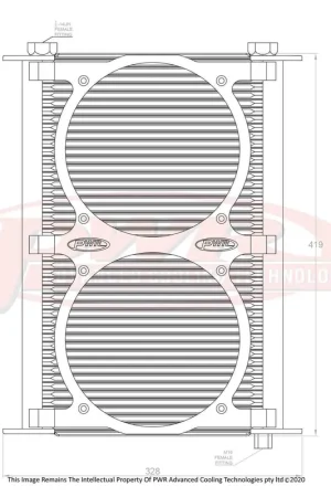 PWR Engine Oil Cooler - Plate and Fin 280 x 423 x 37mm 48 Row Affordable
